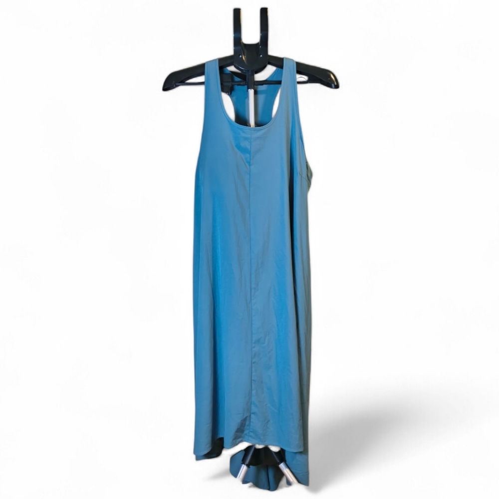 Halara XL Blue High Low Racerback Swim Dress Athletic Tank Dress - Picture 4 of 6